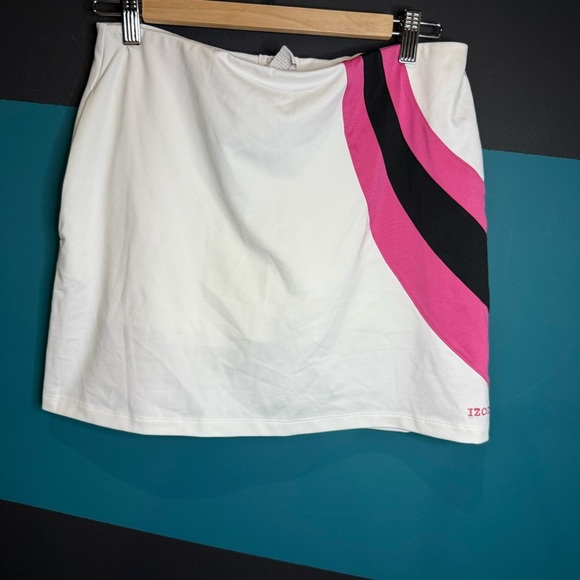Izod White and Pink Mini Skirt for Casual Wear - Picture 3 of 9